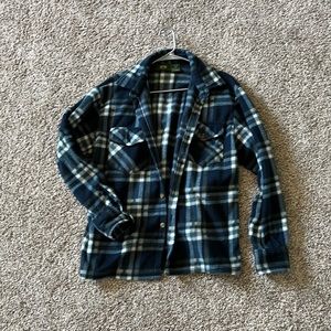 Fleece plaid jacket